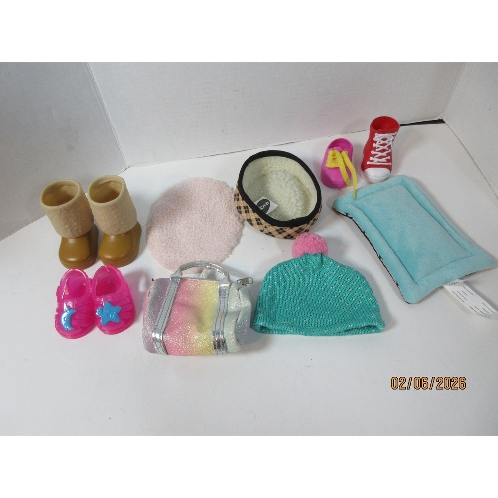Doll Accessories Lot Our Generation Real Littles Baby Alive Adora Shoes Bag Hat
